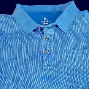 Men’s blue Polo Golf short sleeve XXL shirt with pocket by George.